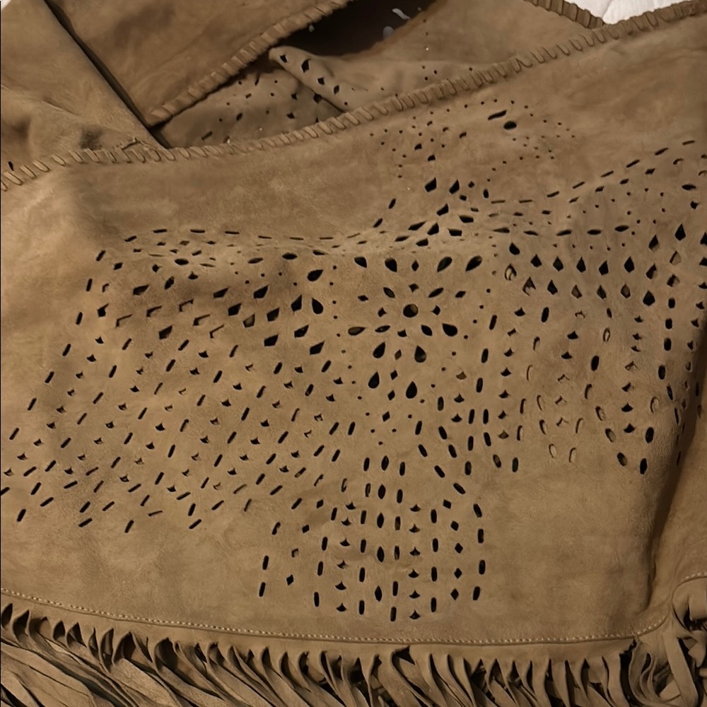 Spell Tan Fringe shawl - Picture 4 of 5